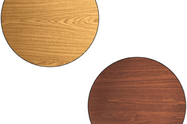 Laminēta apaļa galda virsma ar maināmām valrieksta un dabīgām pusēm Ø30'' | Adexa TT30RWN