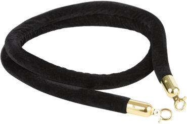 Melns samta barjeras virve ar zelta galiem 1,5m | Adexa VR01BG