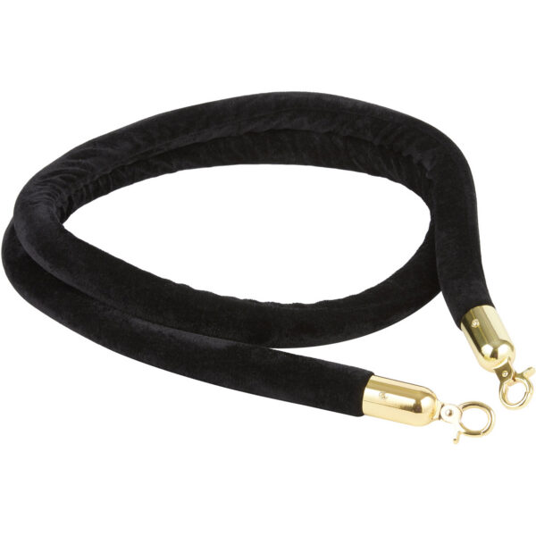 Melns samta barjeras virve ar zelta galiem 1,5m | Adexa VR01BG