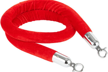 Sarkans samta stieptais virve ar sudraba galiem 1,5m | Adexa VR01RS