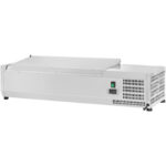 Dzesēts sagatavošanas virsma 1200mm 5xGN1/4 Dziļums 330mm Nerūsējošā tērauda vāks | Adexa EA12 - Image 2