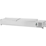 Dzesēts sagatavošanas augšdaļa 1800mm 8xGN1/3 Dziļums 380mm Nerūsējošā tērauda vāks | Adexa GA518 - Image 2