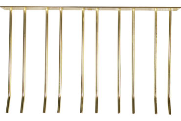Vīna glāžu turētājs zelta, pie sienas piestiprināms, garums 300 mm, 15 vīna glāzēm | Adexa WGA58500300G