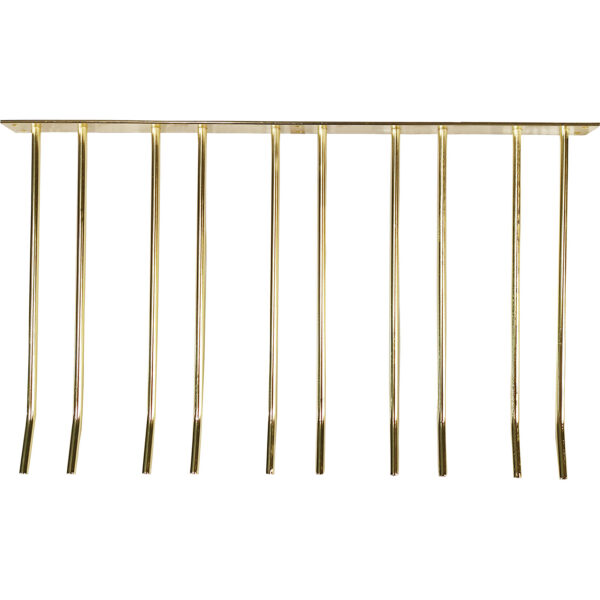 Vīna glāžu turētājs zelta, pie sienas piestiprināms, garums 300 mm, 15 vīna glāzēm | Adexa WGA58500300G