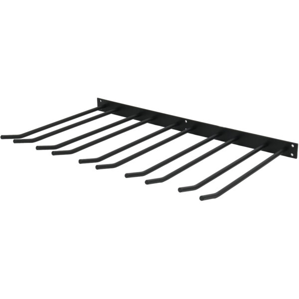 Vīna glāžu turētājs Melns Sienas stiprinājums Garums 400mm 20 vīna glāzes | Adexa WGA58500400B