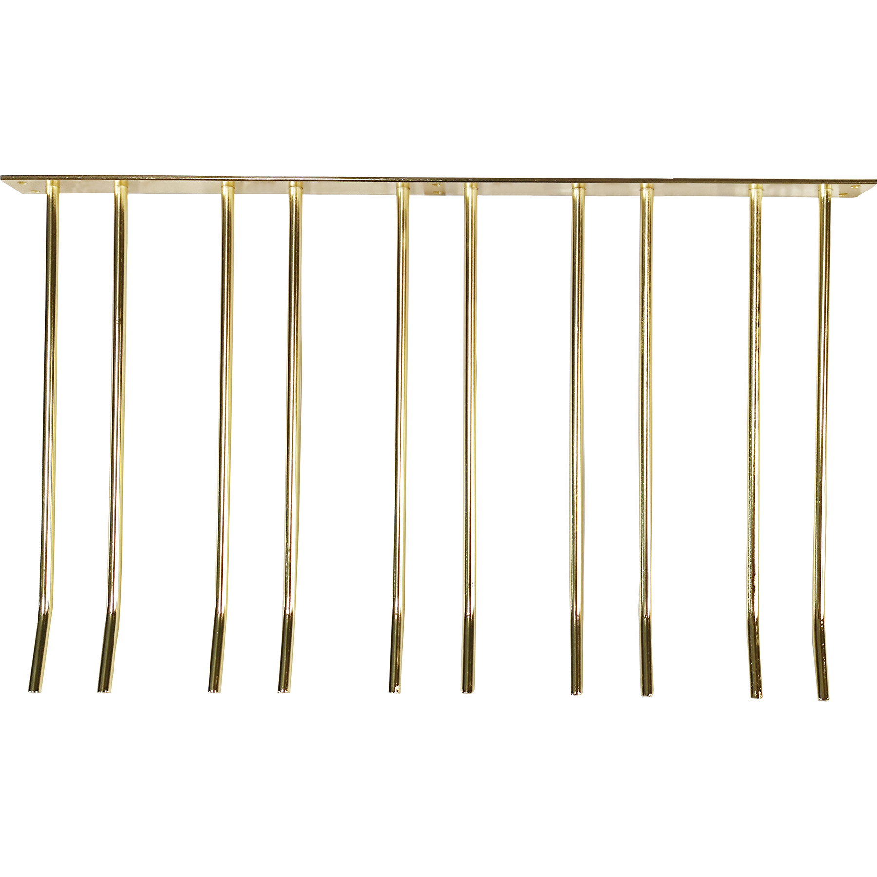 Vīna glāžu plaukts zelts Vīna glāžu plaukts zelts, pie sienas stiprināms, garums 400 mm, 20 glāzes | Adexa WGA58500400G - Image 1