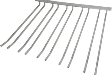 Vīna glāžu statīvs sudrabs, griestos montējams, garums 300 mm, 15 vīna glāzes | Adexa WGB58500300S