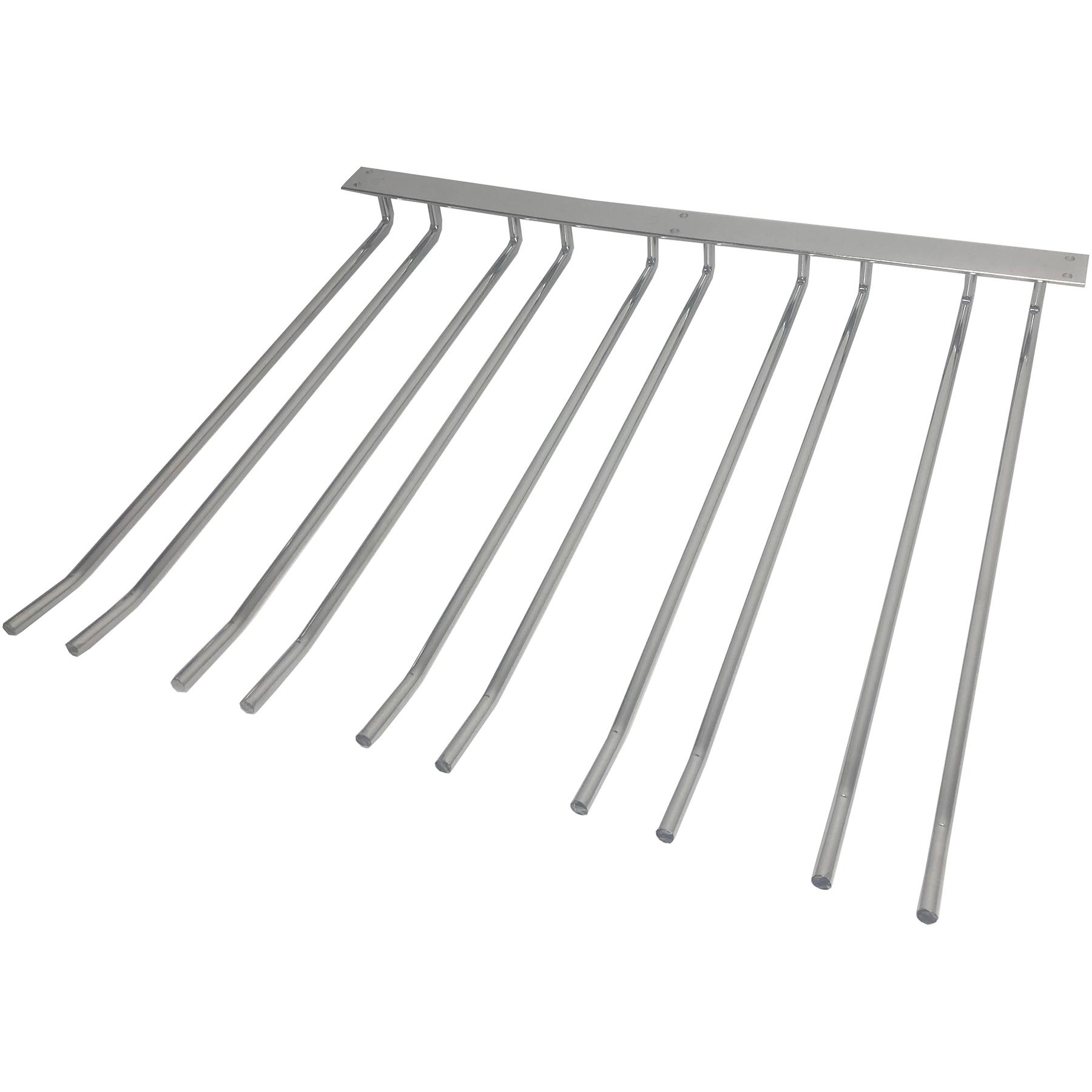 Vīna glāžu plaukts sudraba griestos montējams Vīna glāžu plaukts sudraba griestos montējams, garums 400 mm 20 vīna glāzes | Adexa WGB58500400S - Image 1