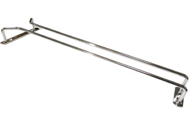 Sudraba vīna glāžu plaukts Griestos stiprināms Garums 400mm 5 vīna glāzes | Adexa WGR116S