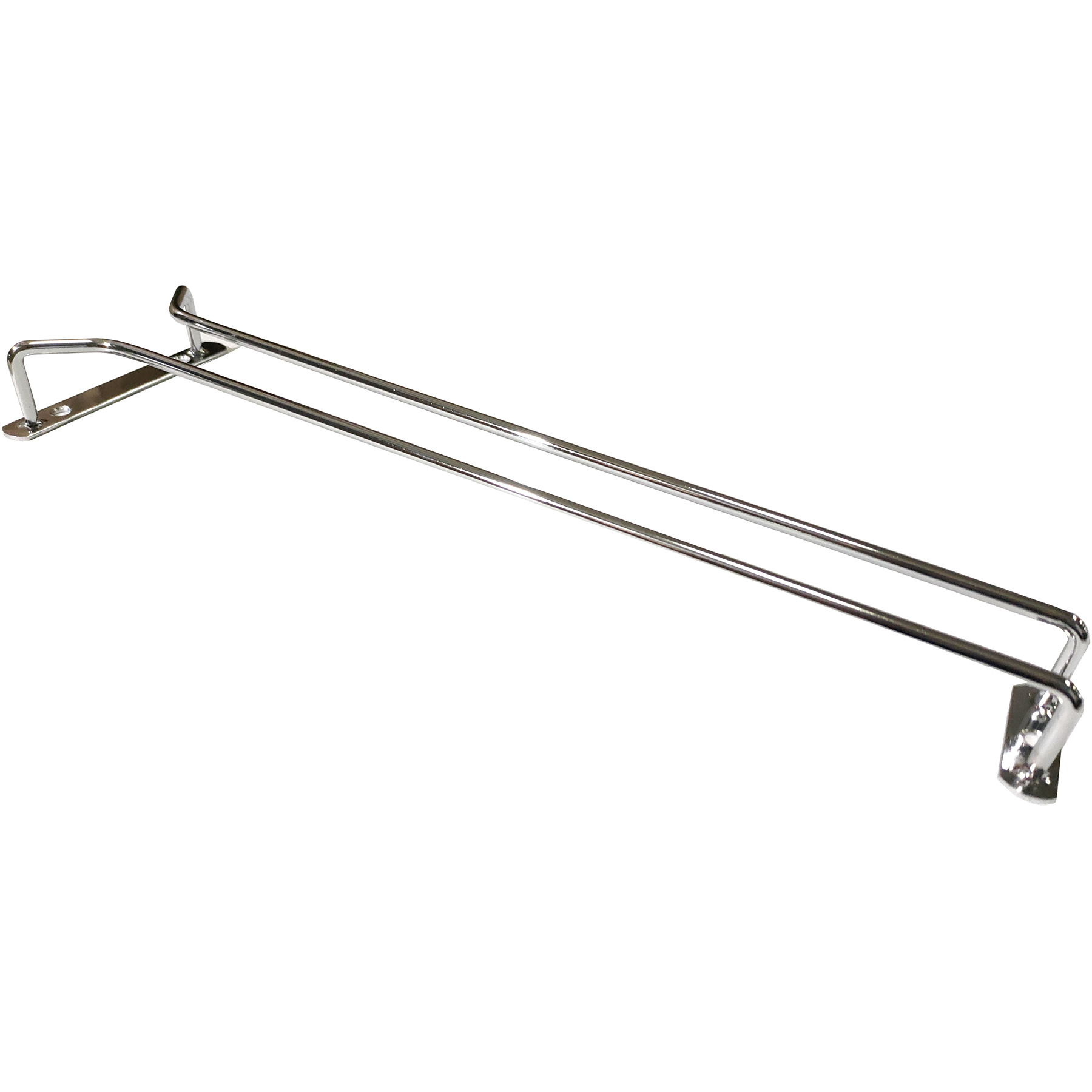 Sudraba vīna glāžu plaukts Griestos stiprināms Garums 400mm 5 vīna glāzes | Adexa WGR116S Sudraba vīna glāžu plaukts Griestos stiprināms Garums 400mm 5 vīna glāzes | Adexa WGR116S - Image 1