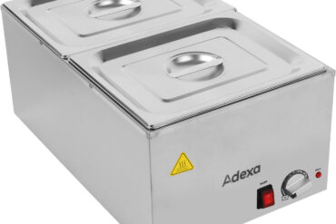 Komerciālais Bain Marie, ietver 2xGN1/2 konteinerus ar vāku | Adexa WH706612