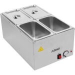 Komerciālā Bain Marie, kas ietver 4xGN1/4 konteinerus ar vāku | Adexa WH706614 - Image 2