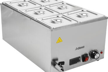Komerciālais Bain Marie, iekļaujot 6xGN1/6 tvertnes ar vāku Digitālā vadība Noteks ventilis | Adexa WH7066CT16