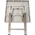 Salokāms nerūsējošā tērauda bistro galds 600x600x700mm | Adexa WHBT6060 - Image 2