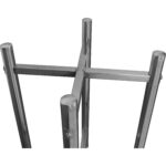 Komerciāls nerūsējošā tērauda griešanas dēļa galds / Gaļas kapāšanas bloks ⌀520*750mm | Adexa WHCY0303 - Image 5