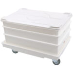 Picas mīklas kastu ratiņi 600x400mm | Adexa WHDB4C - Image 2