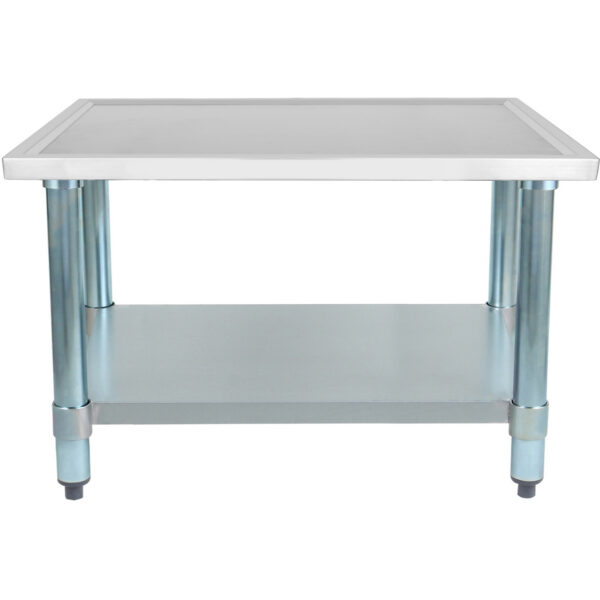 Nerūsējošā tērauda komerciālais aprīkojuma statīvs ar galvanizētu apakšplauktu un jūras malām 1000x600x600mm | Adexa WHMT60100