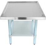 Nerūsējošā tērauda profesionālais aprīkojuma statīvs ar galvanizētu apakšplauktu un jūras malām 600x700x600mm | Adexa WHMT7060 - Image 2