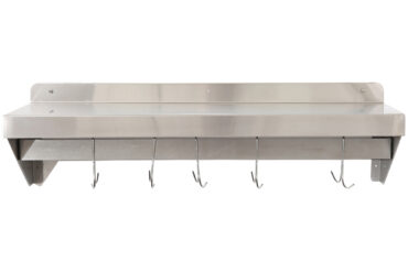 Sienas plaukts ar katlu pakaramo 15 āķiem Nerūsējošais tērauds 1500x300x254mm | Adexa WHPR153025