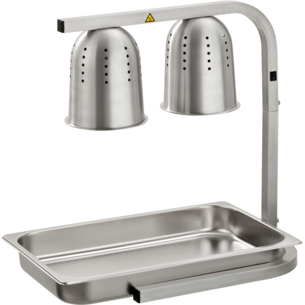 Komerciāls pārtikas sildītājs ar 2 sildlampām GN1/1 | Adexa WL550
