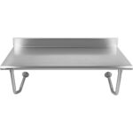 Profesionāls sienas stiprināms darbgalds Nerūsējošais tērauds 1400x600x900mm | Adexa WMTB60140 - Image 3