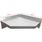 Sienas plaukts stūra vienība Nerūsējošais tērauds 600x600x250mm | Adexa WSCN6030 - Image 2