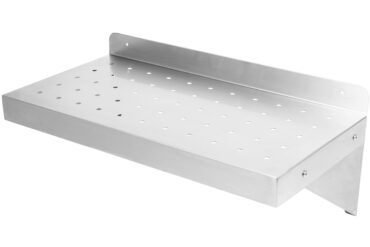 Sienas plaukts ar perforācijām, 1 līmenis, nerūsējošais tērauds, 600x400x254mm | Adexa WSW40060P