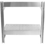 Sienas plaukts perforēts ar 2 līmeņiem nerūsējošā tērauda 1400x350x600mm | Adexa WSWB35140P - Image 4