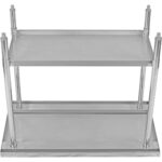 Komerciāls darba galds Nerūsējošais tērauds Apakšējais plaukts Aizsargmala 600x700x900/1000mm | Adexa WT7060 - Image 3