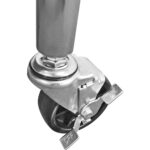 Komerciāls mobilais darba galds ar regulējamām kājām Nerūsējošā tērauda Apakšējā plaukts Aizmugurējais aizsargs 1400x700xx850/930mm | Adexa WT70140C - Image 9