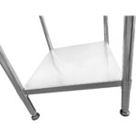 Komerciālais mobilais darbagalds ar regulējamām kājām Nerūsējošā tērauda apakšējā plaukta augstums 600x600x850/930mm | Adexa WT6060CWO - Image 7