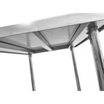 Komerciālais mobilais darbagalds ar regulējamām kājām Nerūsējošā tērauda apakšējā plaukta augstums 600x600x850/930mm | Adexa WT6060CWO - Image 3