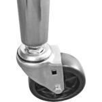 Komerciālais mobilais darbagalds ar regulējamām kājām Nerūsējošā tērauda apakšējā plaukta augstums 600x600x850/930mm | Adexa WT6060CWO - Image 10