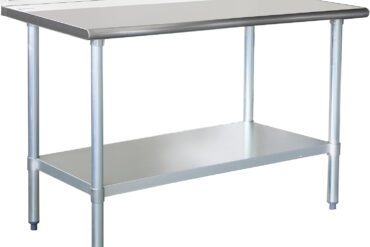 Nerūsējošā tērauda darba galds apakšējā plaukta un pacelšanas malas 1500x700x900 mm | Adexa ETW15070B