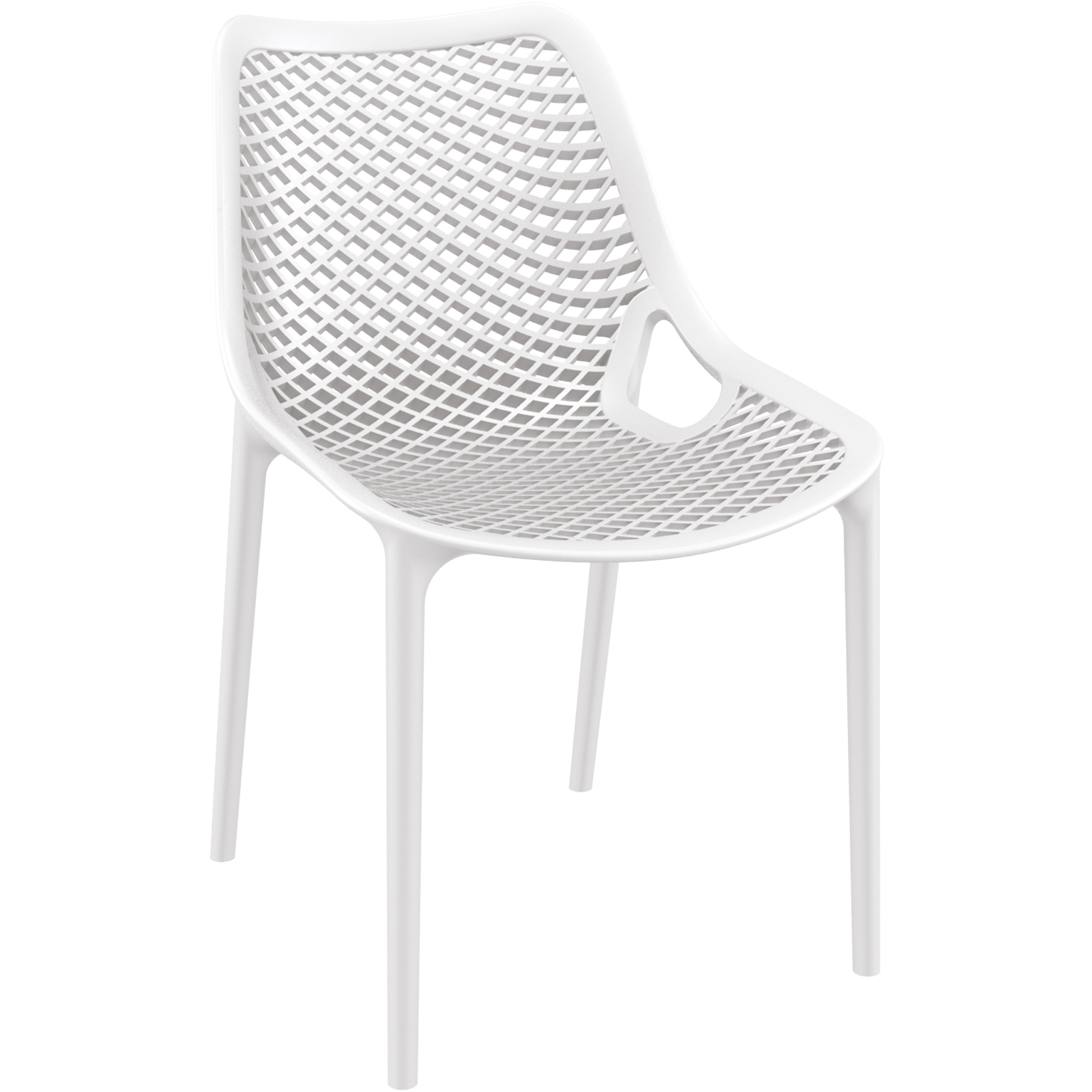 Bistro ēdamistabas krēsls plastmasas balts iekštelpām un ārtelpām | Adexa WW036WHITE Bistro ēdamistabas krēsls plastmasas balts iekštelpām un ārtelpām | Adexa WW036WHITE - Image 1