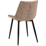 Ēdamistabas krēsls ar metāla kājām un polsterētu PU ādas sēdvietu gaiši brūnā krāsā | Adexa WW5055 - Image 6