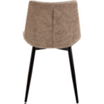 Ēdamistabas krēsls ar metāla kājām un polsterētu PU ādas sēdvietu gaiši brūnā krāsā | Adexa WW5055 - Image 3