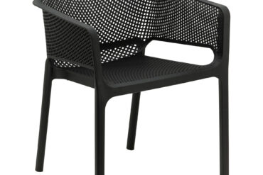 Bistro ēdamistabas krēsls Plastmasa Melns lietošanai telpās un ārā | Adexa WW6044B