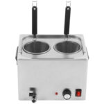 Komerciāls makaronu vārītājs Elektrisks 2 grozi 8 litri Galda virsma | Adexa XDPAC8 - Image 2