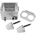 Komerciāls makaronu vārītājs Elektrisks 2 grozi 8 litri Galda virsma | Adexa XDPAC8 - Image 4