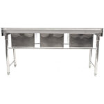 Komercs izlietne Nerūsējošs tērauds 1570x600x900 mm 3 trauku Splashback | Adexa YDRST345A - Image 2