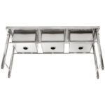 Komercs izlietne Nerūsējošs tērauds 1570x600x900 mm 3 trauku Splashback | Adexa YDRST345A - Image 7