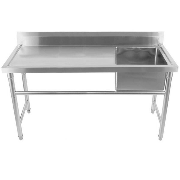 Komercijas izlietne nerūsējošā tērauda 1570x600x900mm 1 bļoda labā puse Splashback | Adexa YDRST60160R