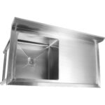 Komerciāla izlietne nerūsējošā tērauda 1080x600x900mm 1 bļoda kreisā puse ar aizsargplāksni | Adexa YDRST60110L - Image 7
