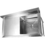 Komerciālais izlietne nerūsējošais tērauds 1080x600x900mm 1 bļoda labā puse Splashback | Adexa YDRST60110R - Image 7