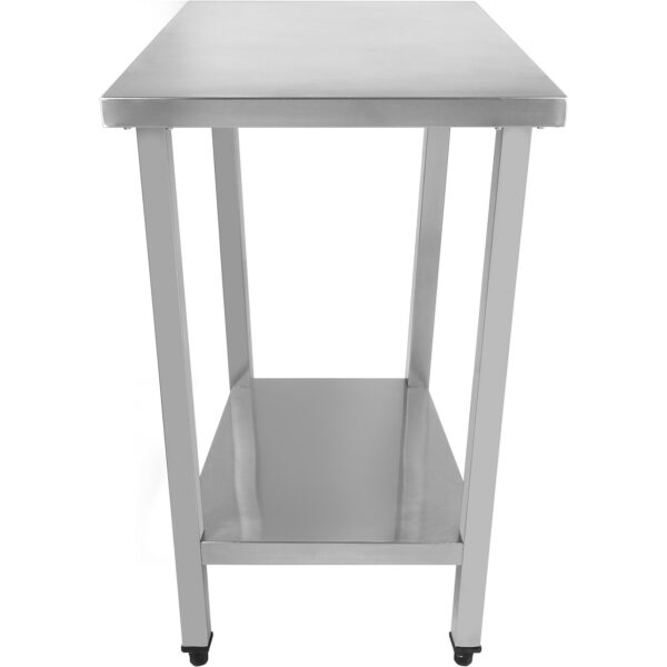 Profesionāls darba galds Nerūsējošais tērauds Apakšplaukts 800x800x900mm | Adexa DWT80080