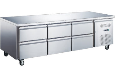 Profesionāls zems ledusskapis ar 6 atvilktnēm 1795x700x650mm | Adexa UGN3160