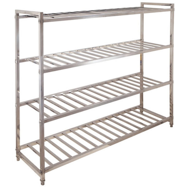 Profesionālais smagās kravas plauktu komplekts Nerūsējošais tērauds 1200x600x1550mm 4 plaukti | Adexa SR1200A2