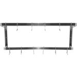 Sienas plaukts ar katlu turētāju 12 āķiem Nerūsējošais tērauds 1200x300x300mm | Adexa VMR1230U - Image 8