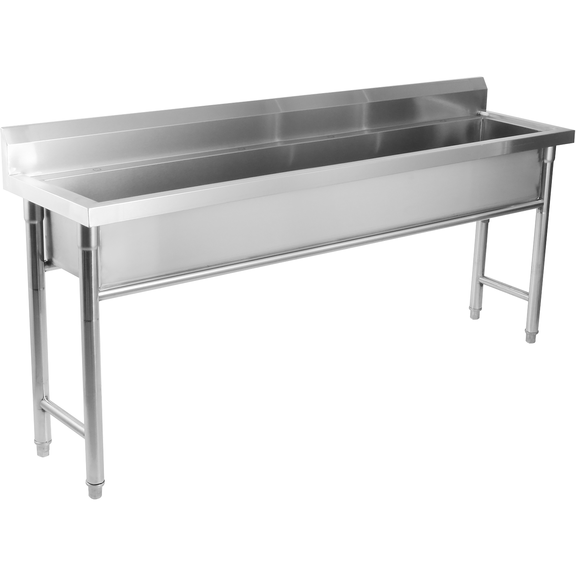 Komercijas trauku mazgāšanas izlietne Nerūsējošais tērauds 1 bļoda Aizmugures siena 1800x450x800mm Apaļas kājas | Adexa YDPS18038 Komercijas trauku mazgāšanas izlietne Nerūsējošais tērauds 1 bļoda Aizmugures siena 1800x450x800mm Apaļas kājas | Adexa YDPS18038 - Image 1